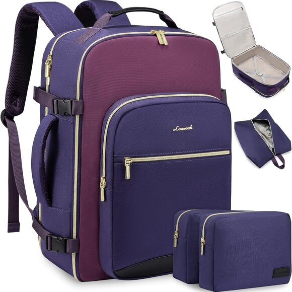 50L Large Travel Backpack for Women, Carry on Backpack Airline Approved, Waterpr